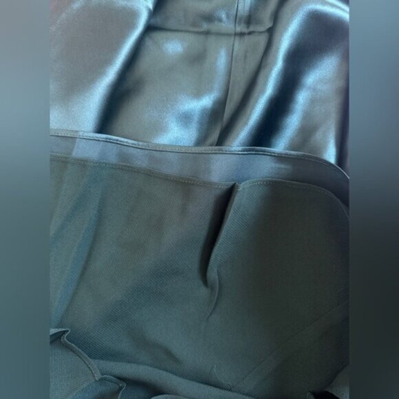 NEW Reformation Anaiis Long Silk Dress Forest Dark Green | US 6 UK 10 - Picture 10 of 14